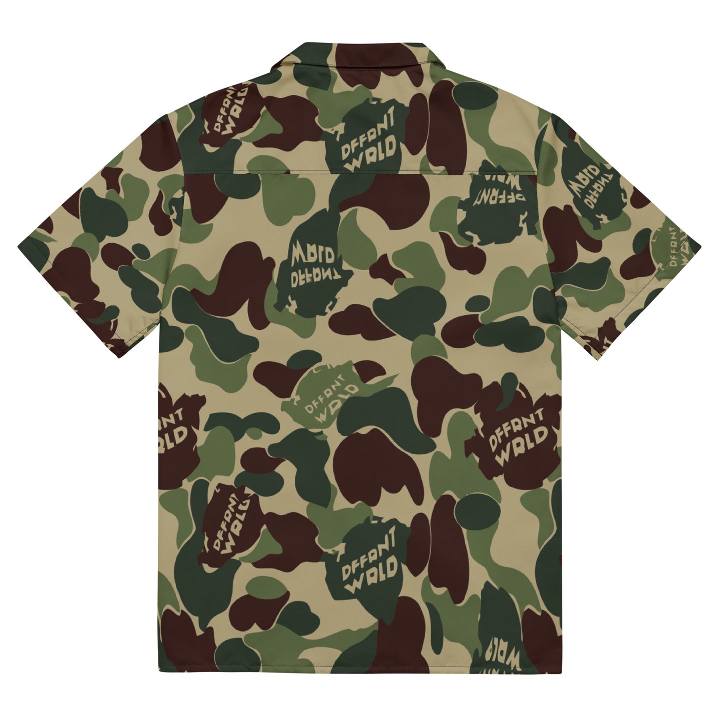 DFFRNTWRLD® Camo Cool Down Hawaiian Shirt