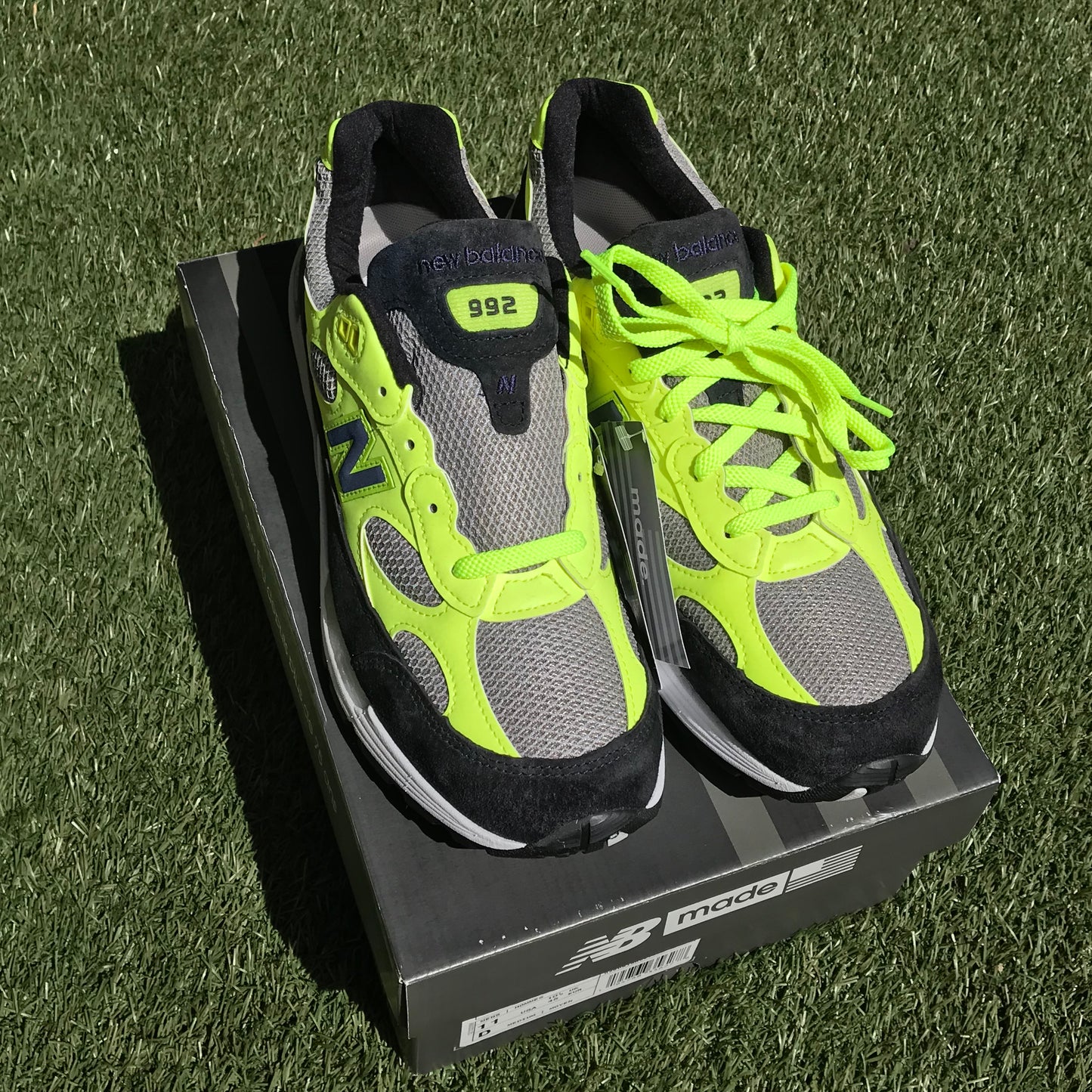 New Balance 992 Made in USA 'Neon Yellow Navy'