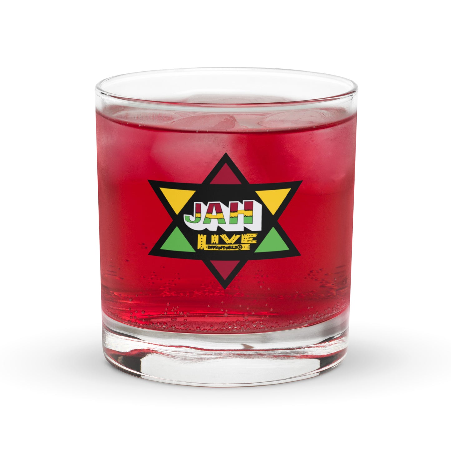 DFFRNTWRLD® Jah Live Roots Tonic Rocks glass