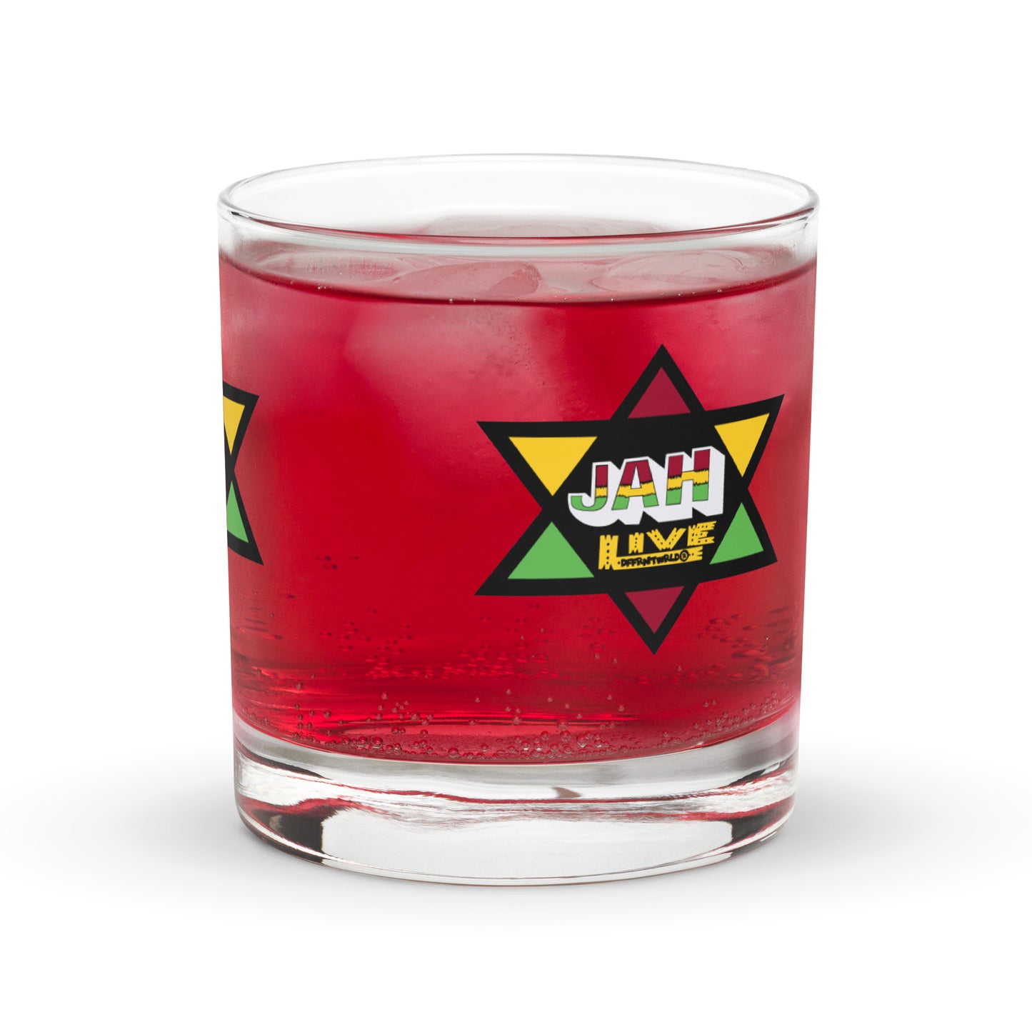 DFFRNTWRLD® Jah Live Roots Tonic Rocks glass