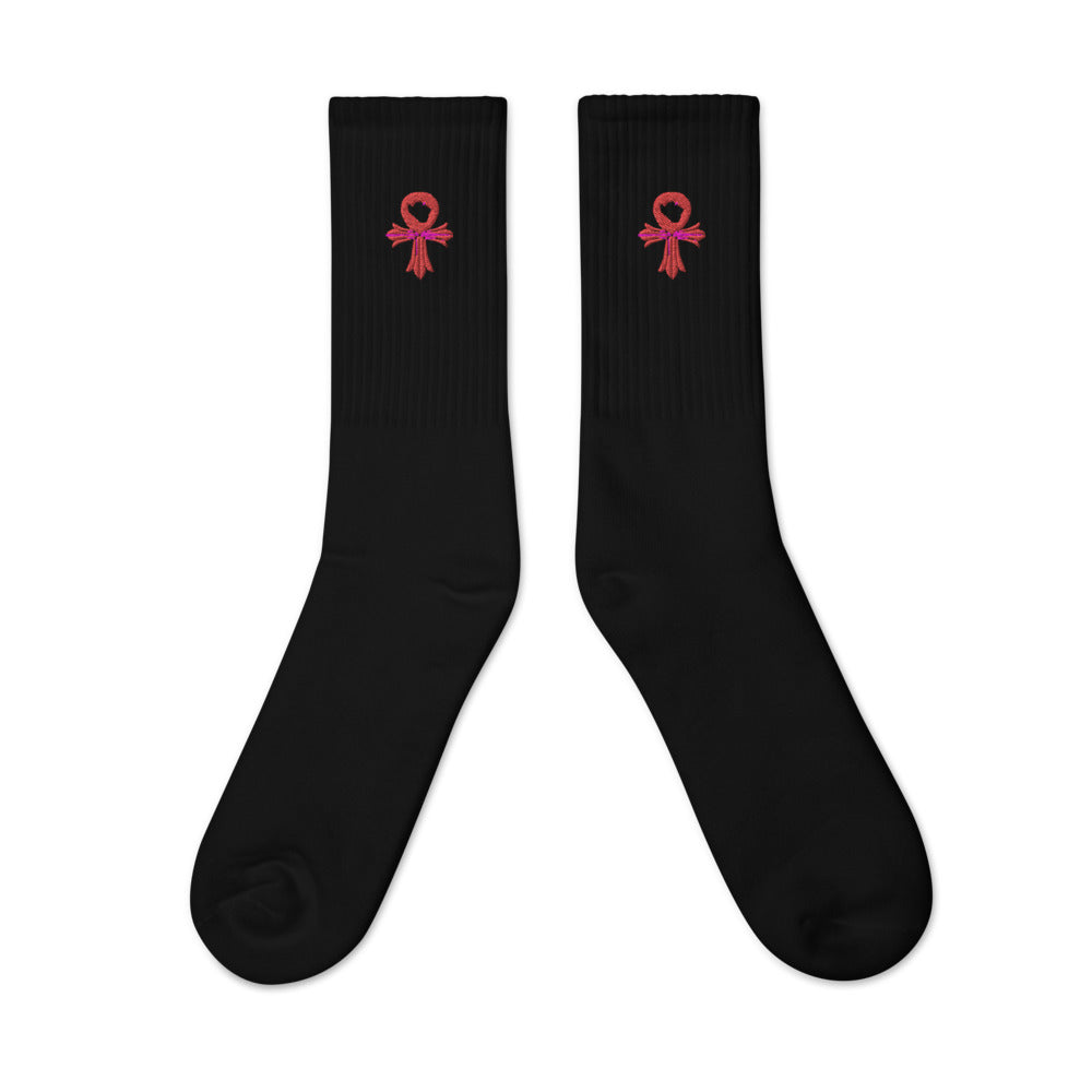 DFFRNTWRLD® Ankh Hearts Bred OG Socks