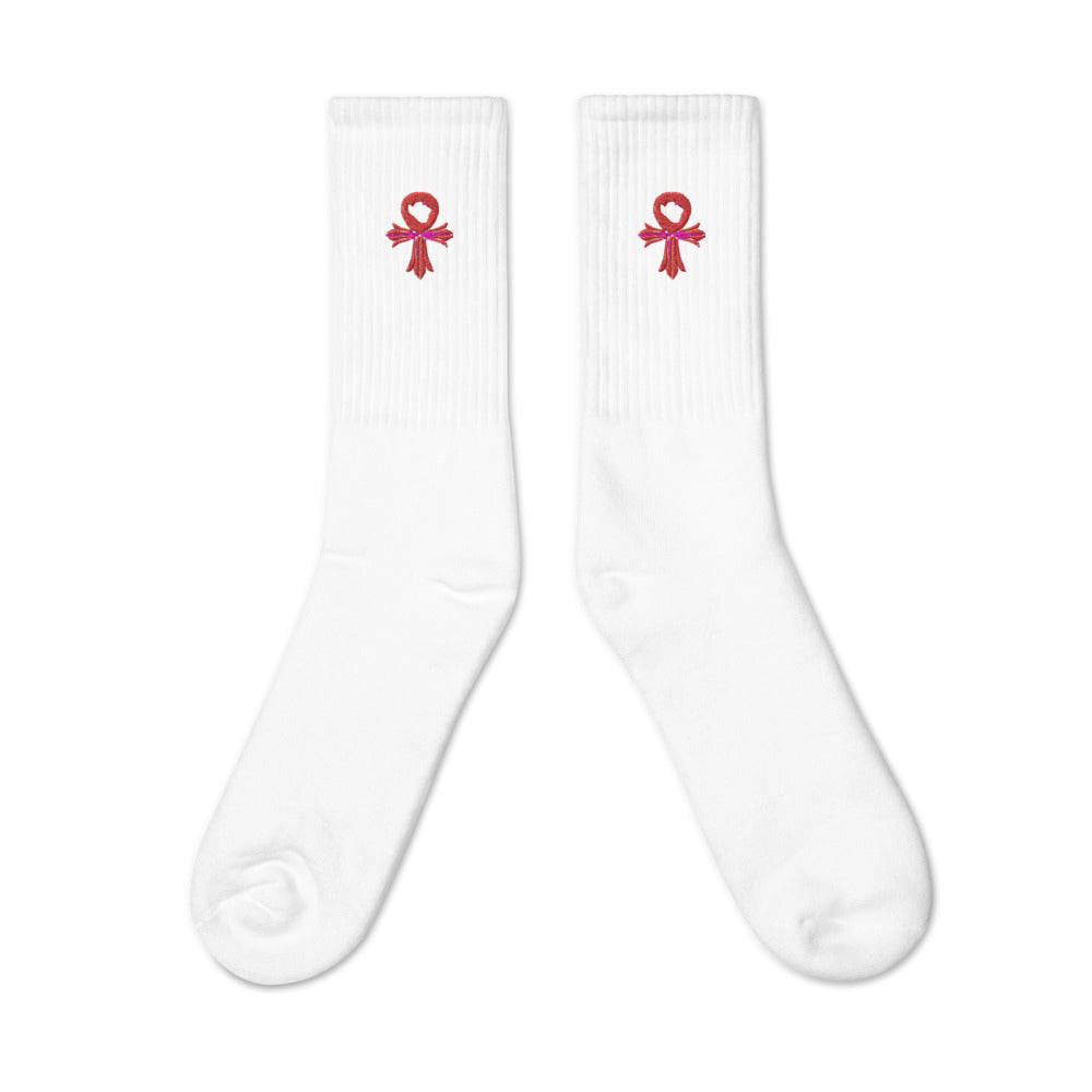 DFFRNTWRLD® Ankh Hearts Bred OG Socks