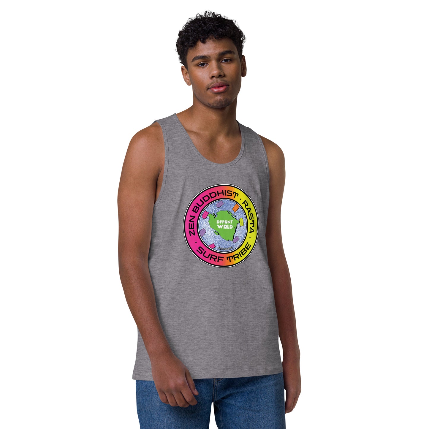DFFRNTWRLD® Surf Tribe Men’s premium tank top