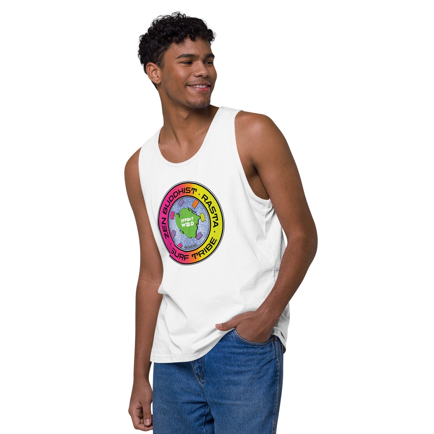 DFFRNTWRLD® Surf Tribe Men’s premium tank top