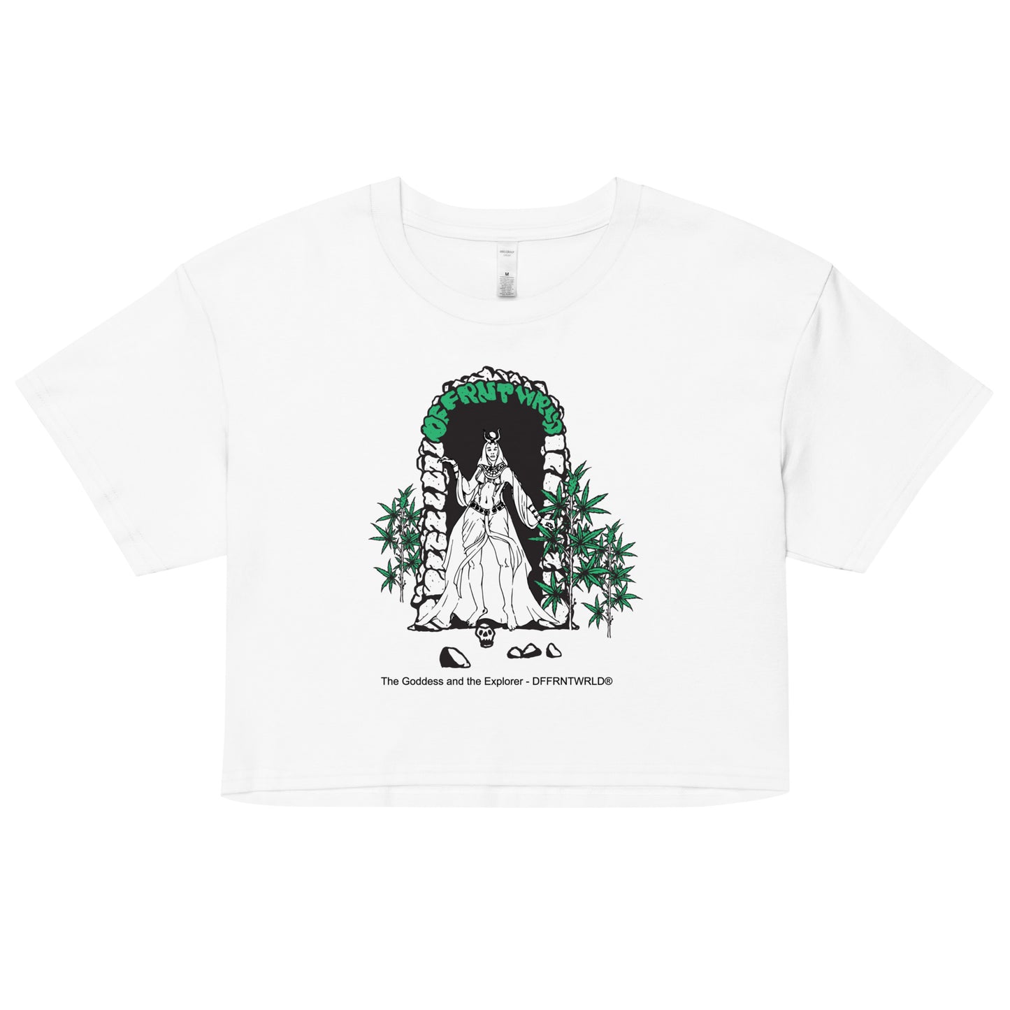 DFFRNTWRLD® The Goddess & The Explorer Crop Tee