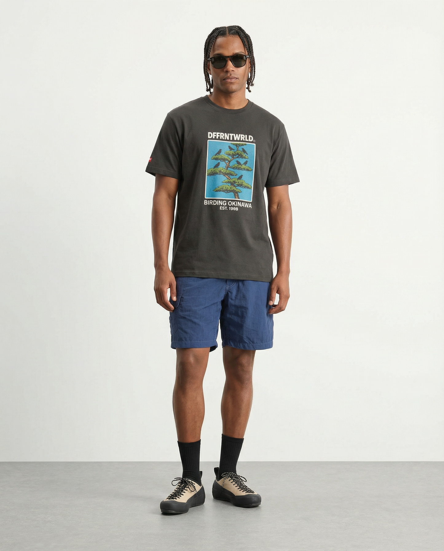 バードウォッチング沖縄 1998 – DFFRNTWRLD® ガーメントダイ ヴィンテージTシャツ | レアスリフト