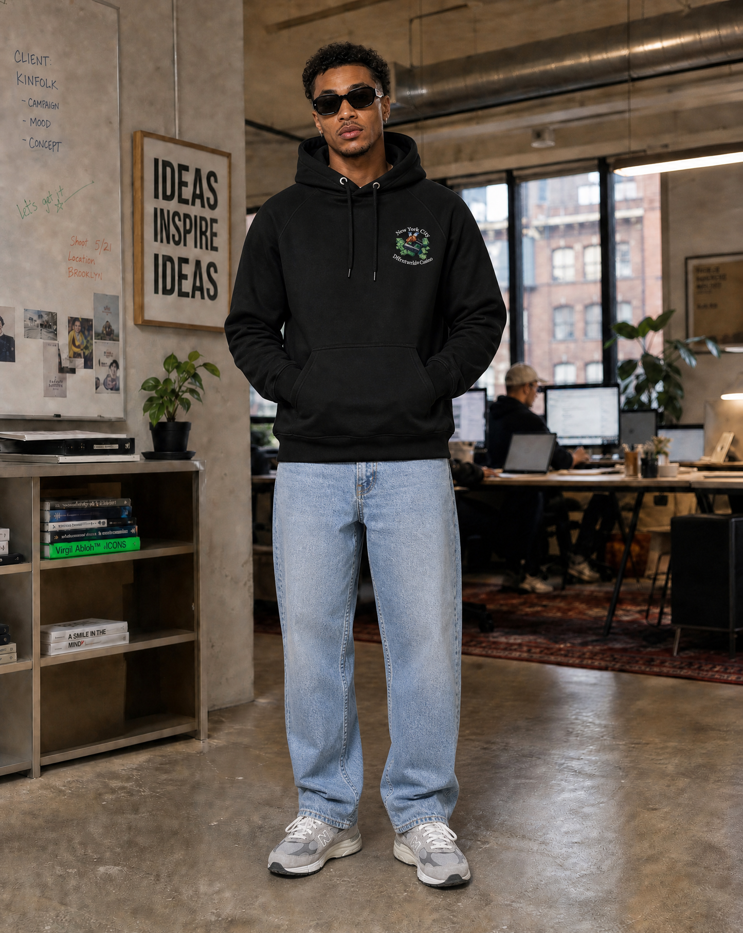 New York City Casino Eco Raglan Hoodie. Unisex Organic Cotton Hoodie | DFFRNTWRLD®