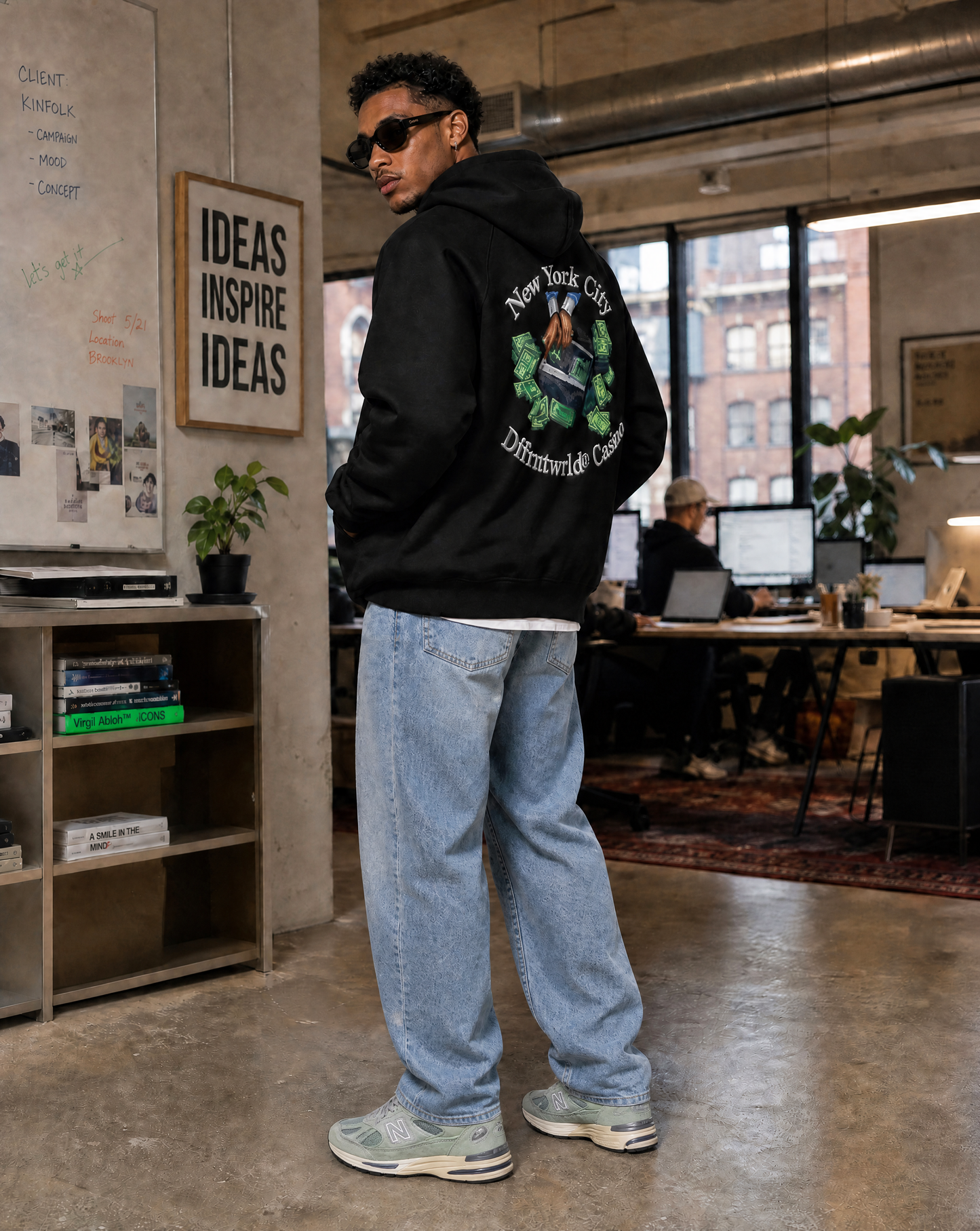 New York City Casino Eco Raglan Hoodie. Unisex Organic Cotton Hoodie | DFFRNTWRLD®