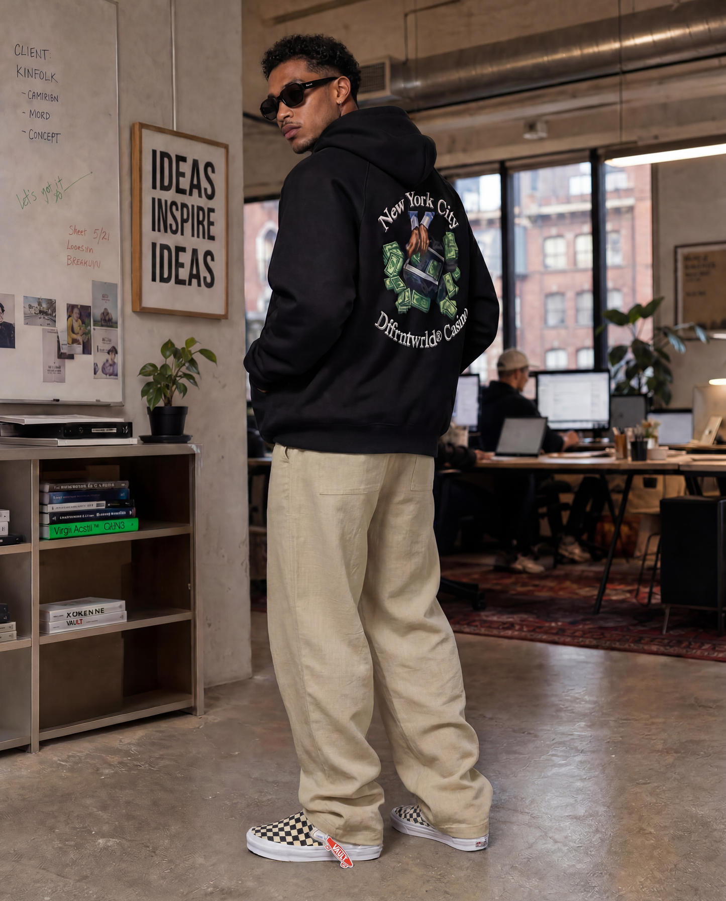 New York City Casino Eco Raglan Hoodie. Unisex Organic Cotton Hoodie | DFFRNTWRLD®