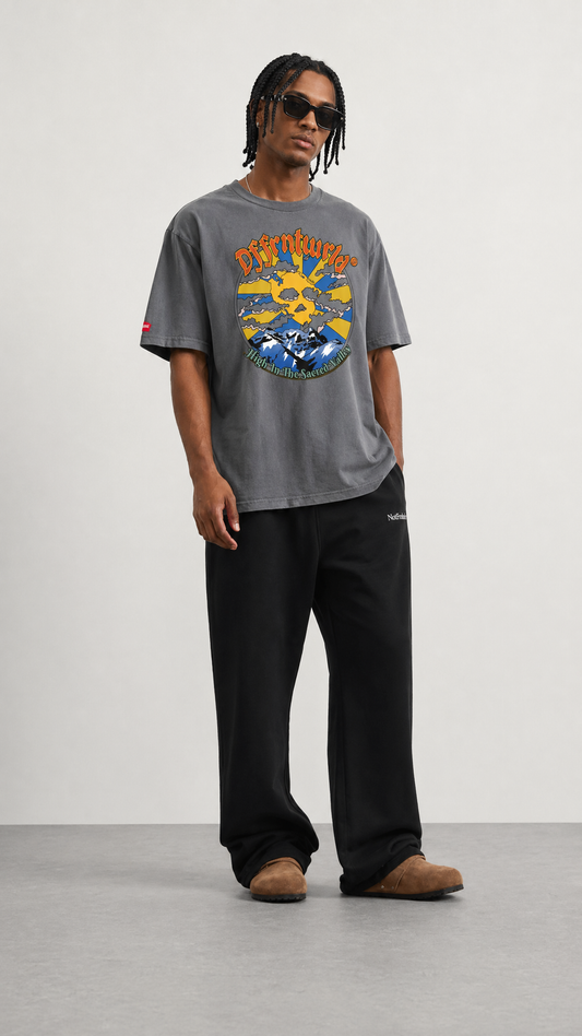 Sacred Valley of Peru – DFFRNTWRLD® Garment-Dyed Vintage Tee | Rare Thrift