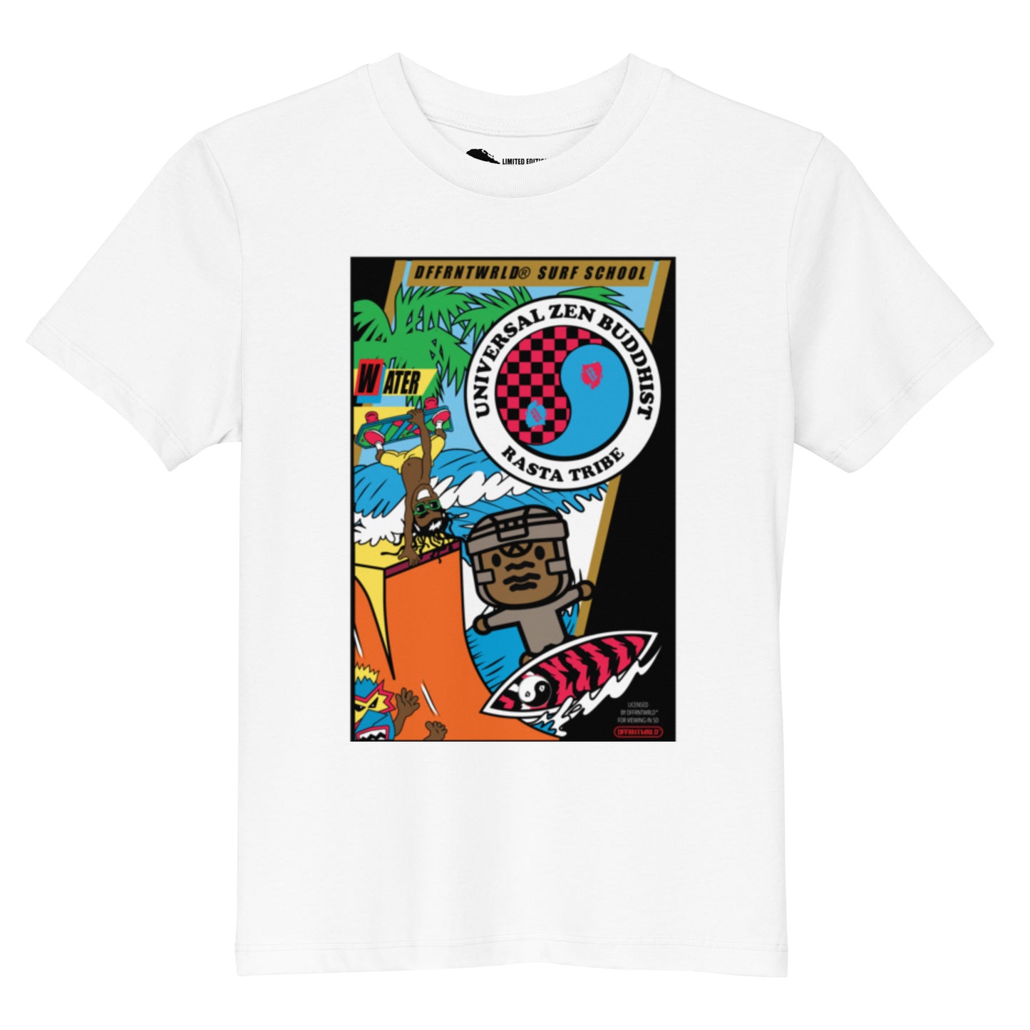 DFFRNTWRLD® Baby Olmec Surf School - Organic cotton kids t-shirt