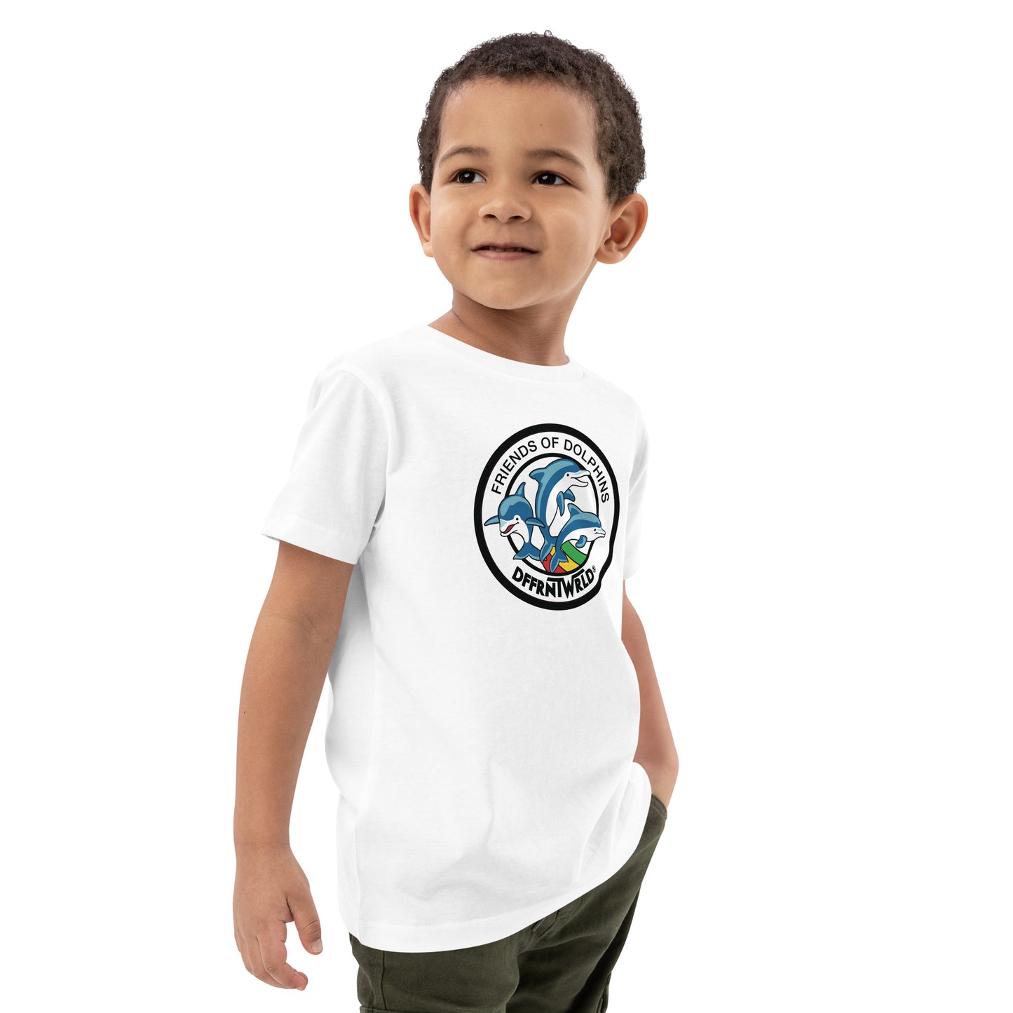 DFFRNTWRLD® Dolphin Friends - Organic cotton kids t-shirt