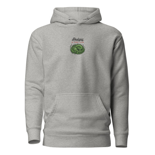 DFFRNTWRLD® Qi Gong Club Heavyweight Weekend Hoodie, Carbon Grey, front view