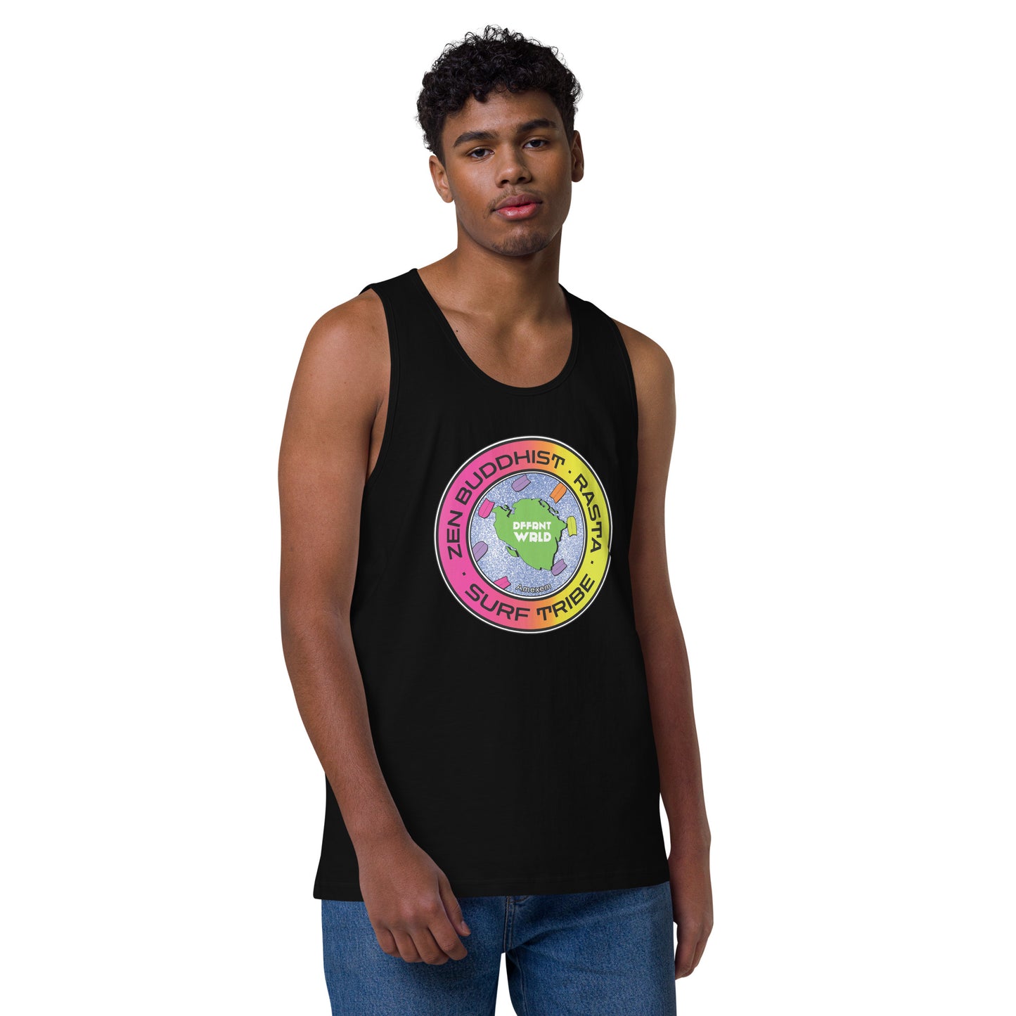 DFFRNTWRLD® Surf Tribe Men’s premium tank top