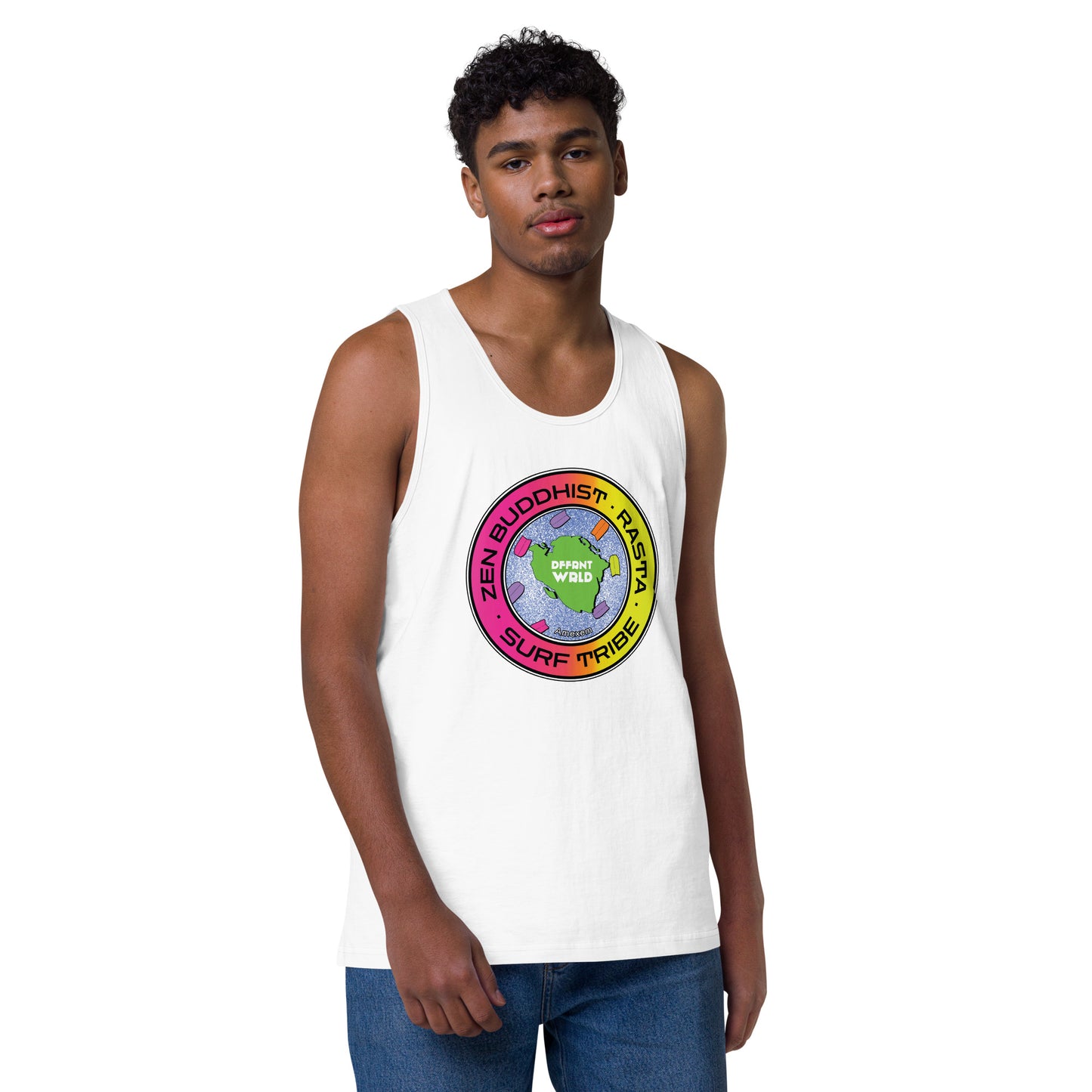 DFFRNTWRLD® Surf Tribe Men’s premium tank top