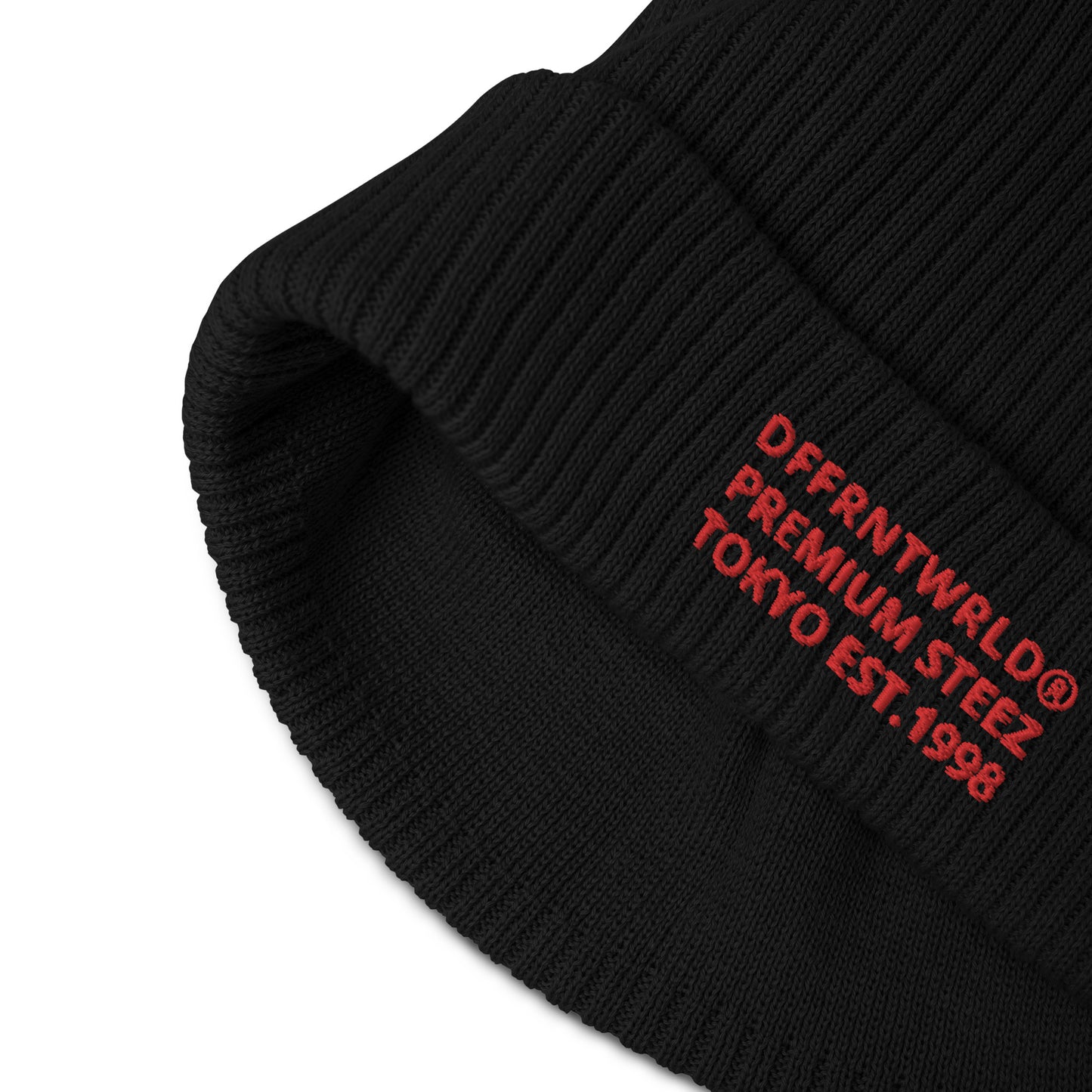 DFFRNTWRLD® Premium Steez Organic ribbed beanie