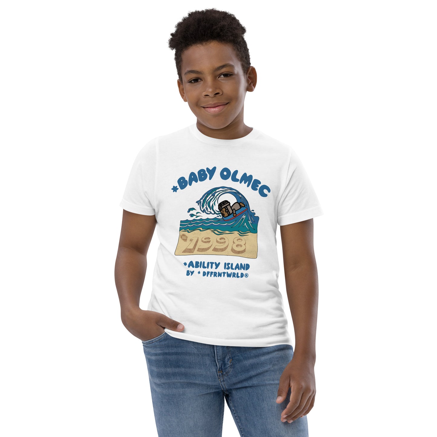 DFFRNTWRLD® Baby Olmec - Surf t-shirt